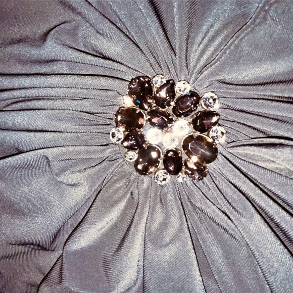 Jessica Howard Evenings Sleeveless Charcoal Dress with Embelishment Size 16 - Picture 4 of 13